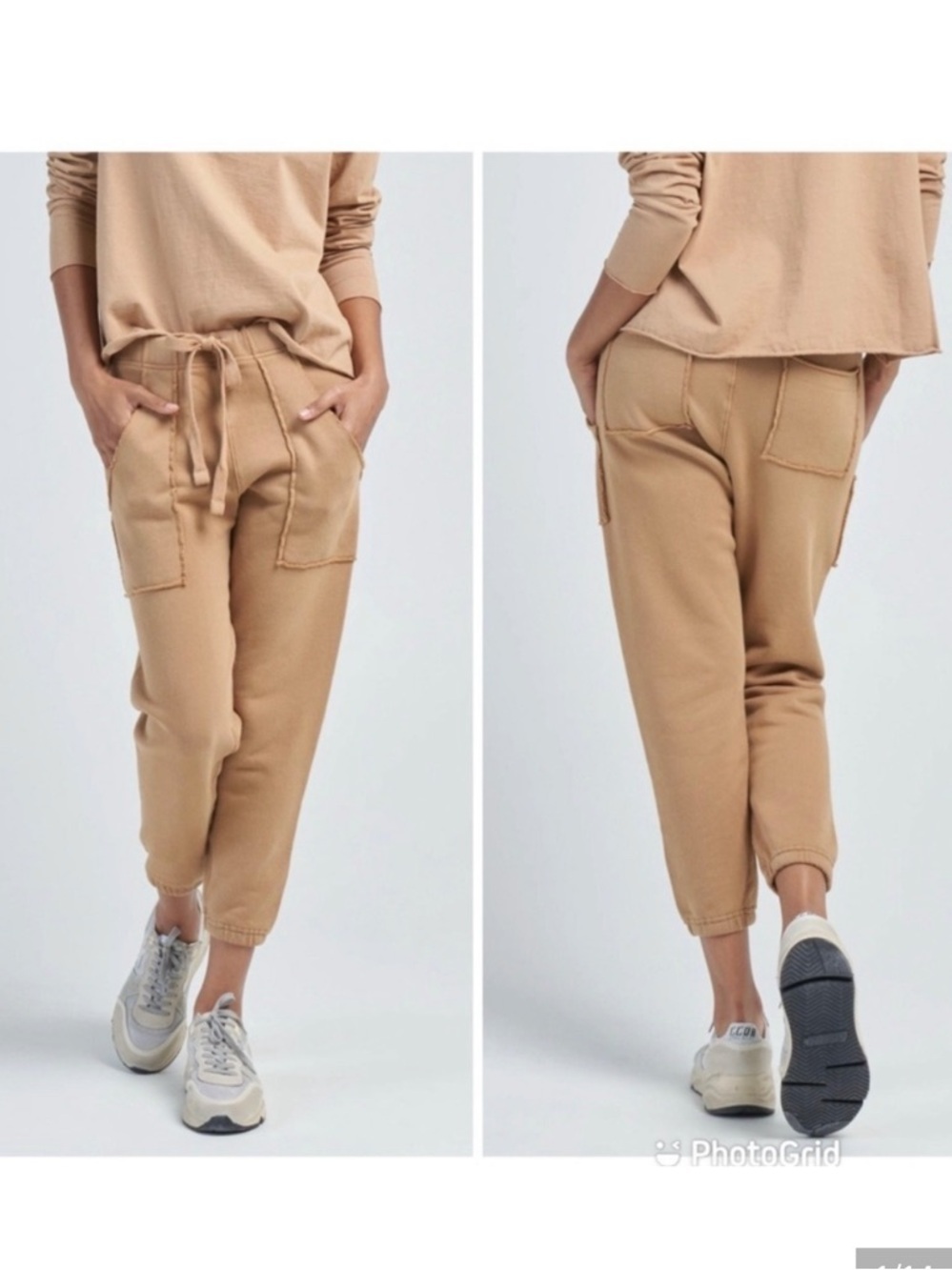 Frank & Eileen Eamon Cotton Jogger Sweatpants Camel size Large